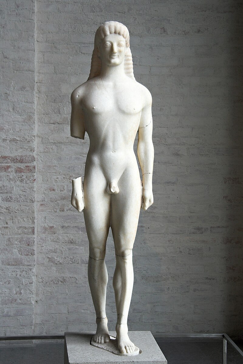 Archaic Greek Kouros of Tenea statue