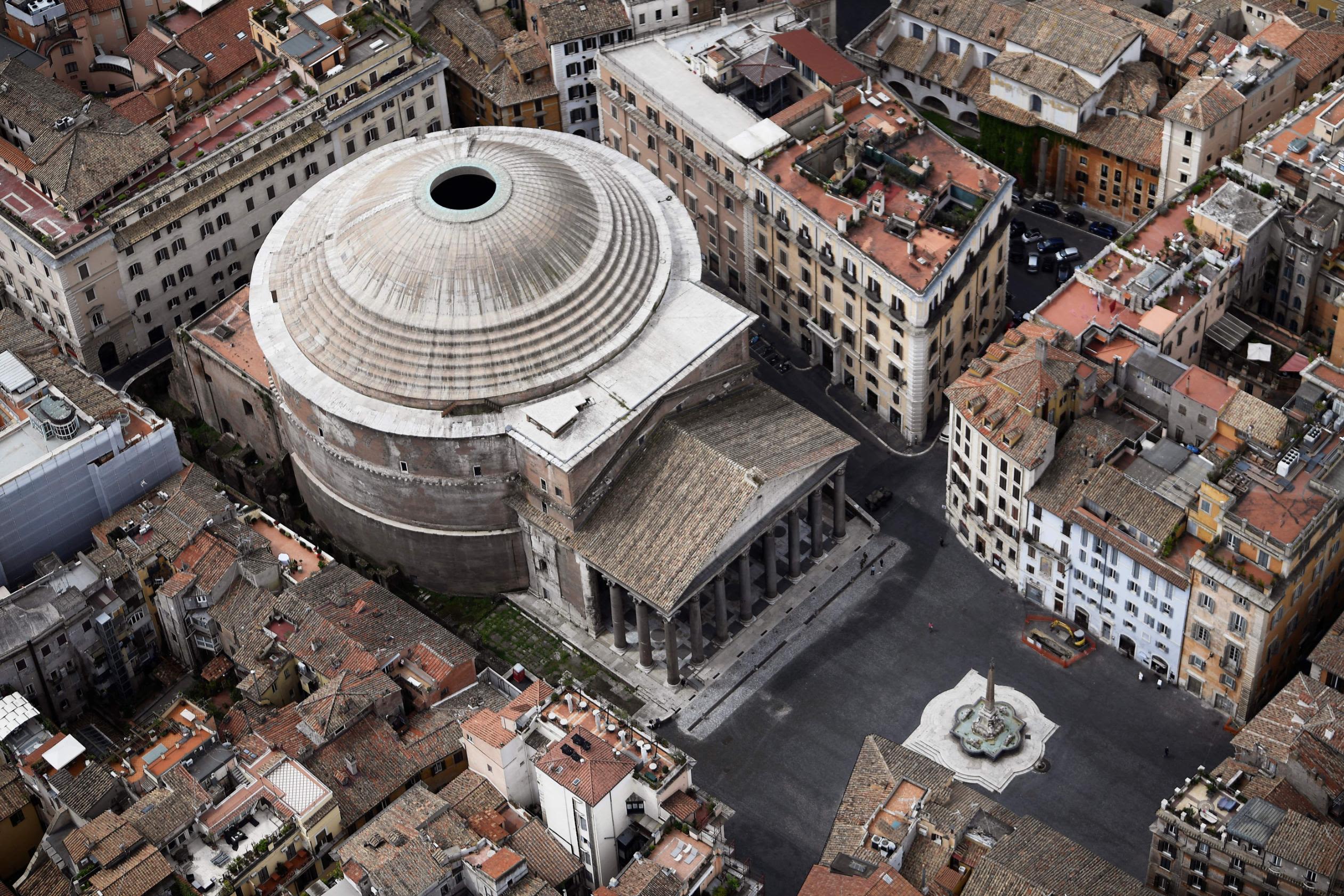 Interior view of the Pantheon in Rome